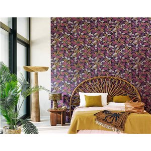 Papier peint floral plantes tropicales vert clair brillant - Casadeco RIO 201807244 2