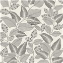 Floral tropical-plant wallpaper in beige glossy - Casadeco RIO 201809271