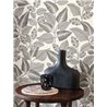 Casadeco|Floral tropical-plant wallpaper in beige glossy|Rio