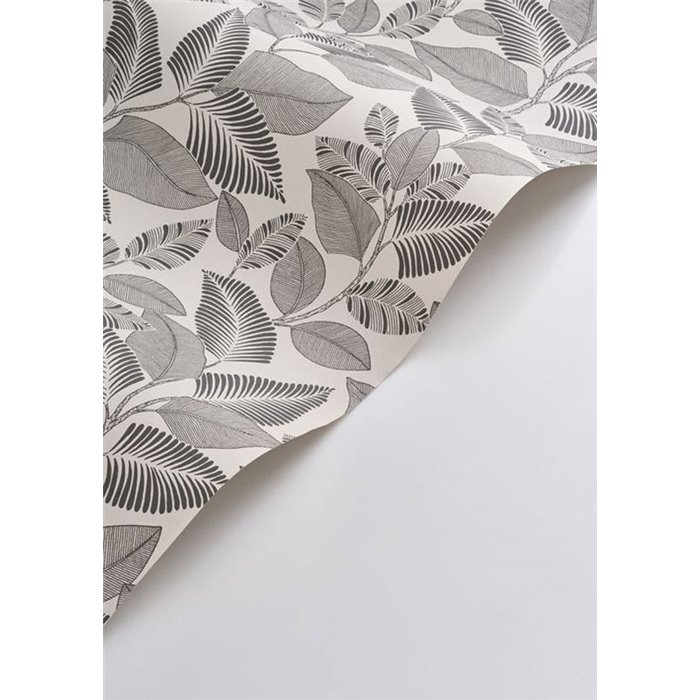 Papier peint floral plantes tropicales beige brillant - Casadeco RIO 201809271
