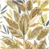 Tropical ficus-leaf wallpaper in white beige matte - Casadeco RIO 201811600