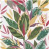 Papier peint tropical feuilles de ficus multicolore mat - Casadeco RIO 201814218