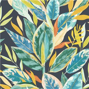 Tapete tropisch ficus-blätter weiß beige matt - Casadeco RIO 201811600