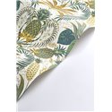 Papier peint tropical ananas et fleurs vert mat - Casadeco RIO 201827203