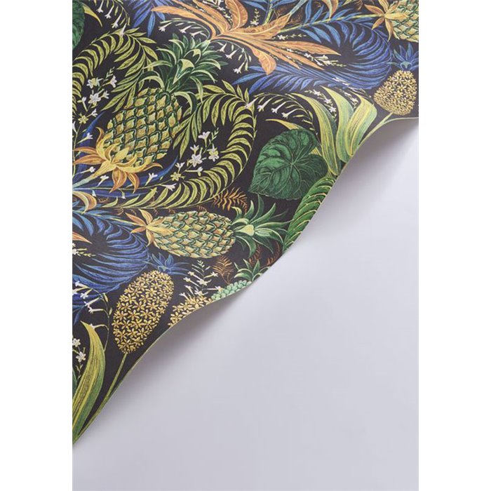 Papier peint tropical ananas et fleurs noir mat - Casadeco RIO 201827910