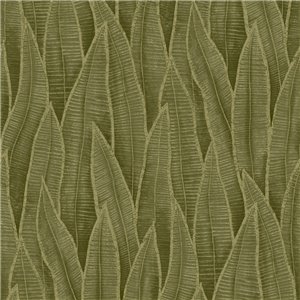 Floral sansevieria-large-leaf wallpaper in green - Casadeco RIO 201837914