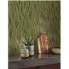 Casadeco|Floral sansevieria-large-leaf wallpaper in khaki green|Rio