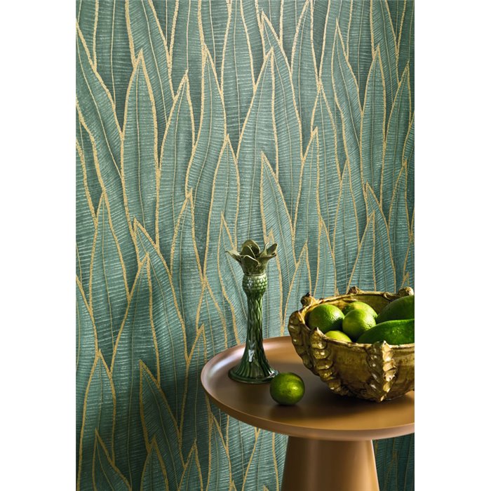 Tapete floral große sansevieria-blätter grün - Casadeco RIO 201837914