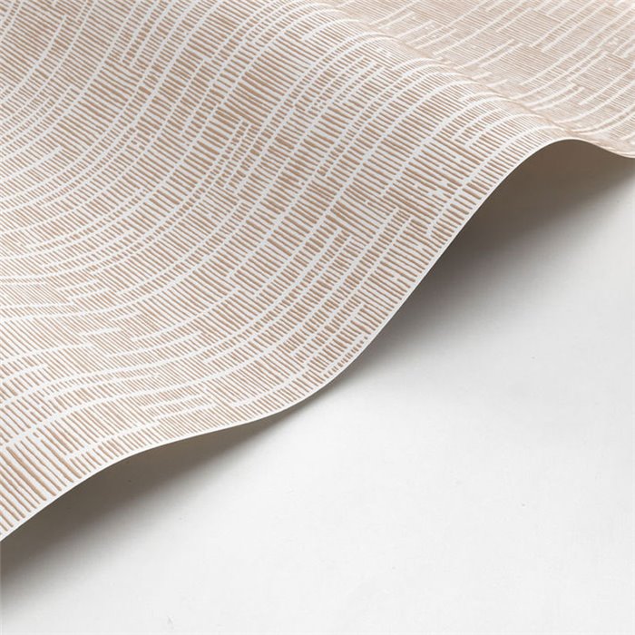 Casadeco|Minimalist chalk-stripe wallpaper in beige|Rio