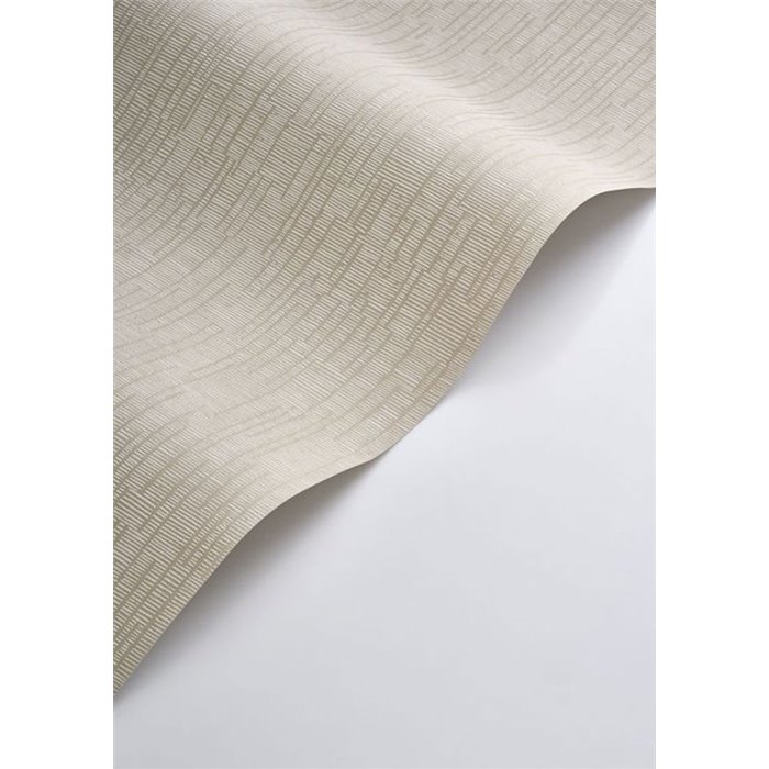 Casadeco|Minimalist chalk-stripe wallpaper in light beige|Rio