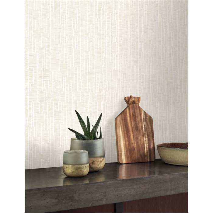 Casadeco|Minimalist chalk-stripe wallpaper in light green|Rio