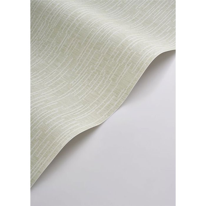 Casadeco|Minimalist chalk-stripe wallpaper in light green|Rio