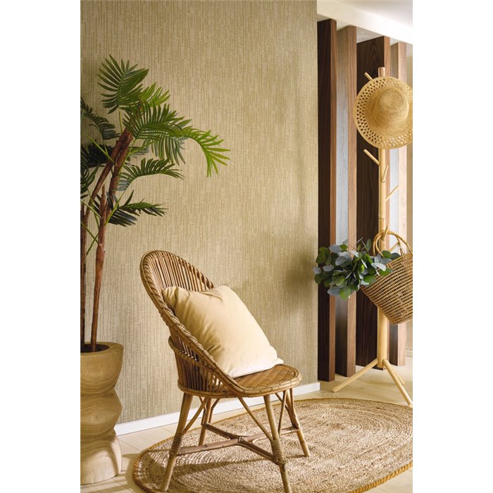 Casadeco|Modern chalk-stripe wallpaper in khaki|Rio