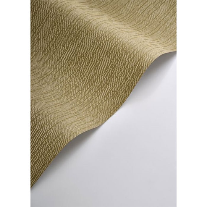 Modern chalk-stripe wallpaper in khaki - Casadeco RIO 87447584