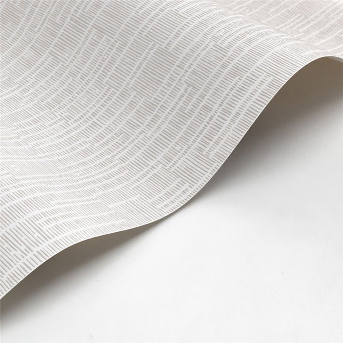 Casadeco|Minimalist chalk-stripe wallpaper in light grey|Rio