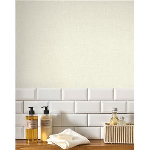 Papier peint lin beige lin - Casadeco Caractere 201171313 2