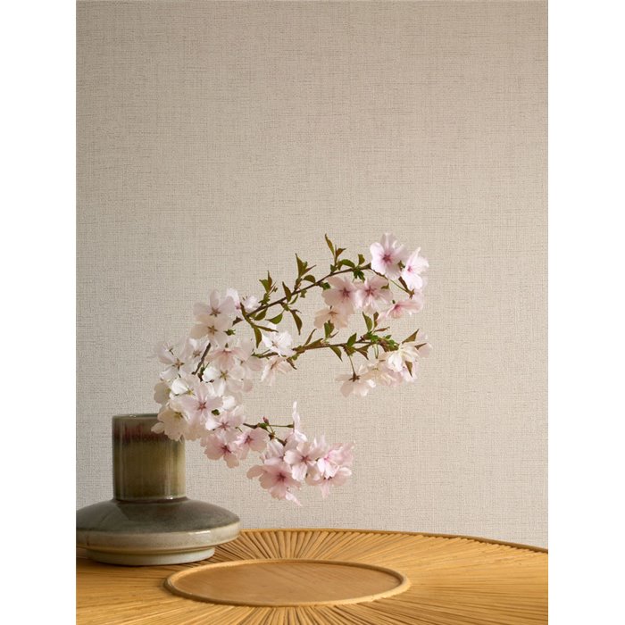 Linen wallpaper white - Casadeco Caractere 201170909