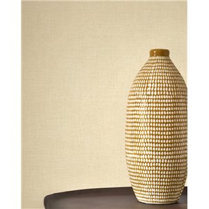 Casadeco|Papier peint lin beige calcaire|Imitation Tissu 2