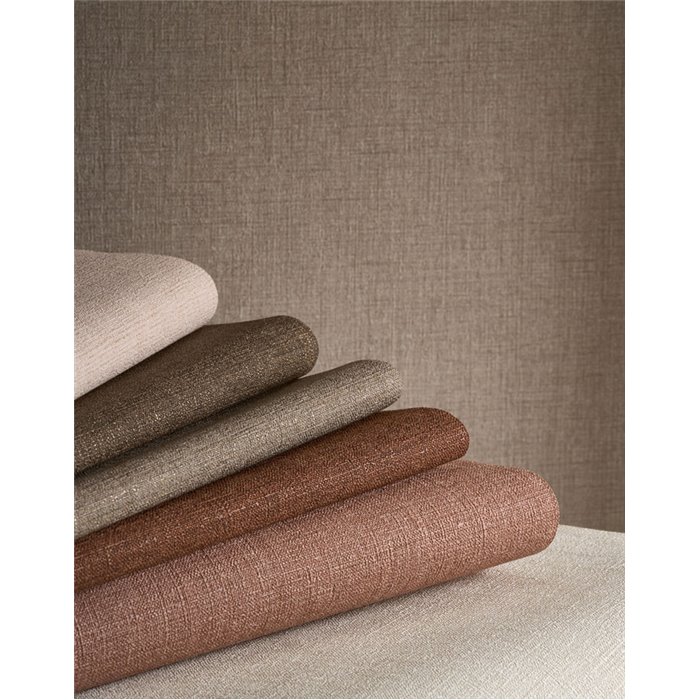 Papier peint lin beige crème - Casadeco Caractere 201171188