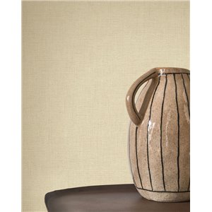 Casadeco|Papier peint lin beige calcaire|Imitation Tissu 2