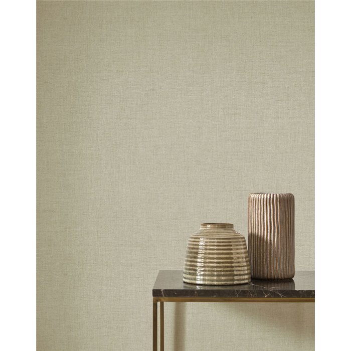 Casadeco|Papier peint lin beige mastic|Imitation Tissu