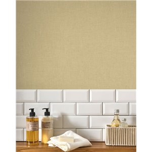 Casadeco|Papier peint lin rouge écrevisse|Imitation Tissu 2