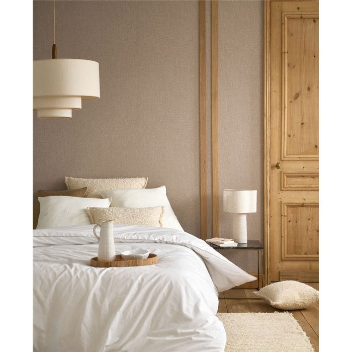 Leinentapete hanfbeige - Casadeco Caractere 201171515