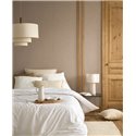 Linen wallpaper hemp beige - Casadeco Caractere 201171515