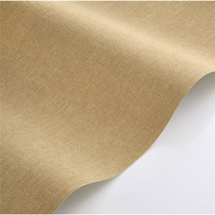 Linen wallpaper ochre brown - Casadeco Caractere 201172404