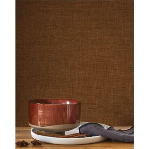 Leinentapete kakaobraun - Casadeco Caractere 201172727 2