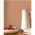 Linen wallpaper terracotta orange - Casadeco Caractere 201173333