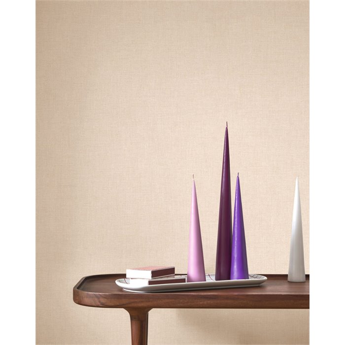 Papier peint lin rose nude - Casadeco Caractere 201174004