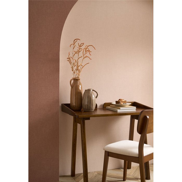 Papier peint lin rose blush - Casadeco Caractere 201174141