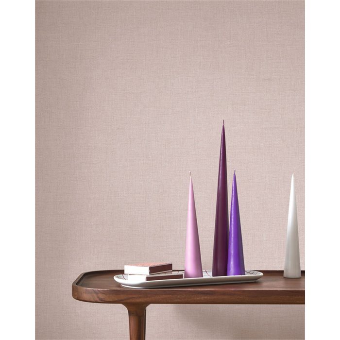 Leinentapete puder-violett - Casadeco Caractere 201175151