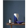 Papier peint lin bleu outremer - Casadeco Caractere 201176446