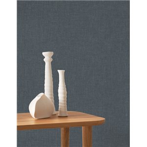 Leinentapete opalingrün - Casadeco Caractere 201177117 2