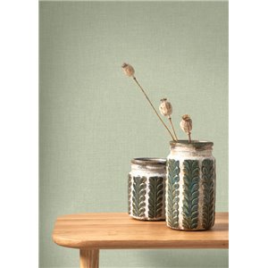 Papier peint lin bleu céladon - Casadeco Caractere 201176226 2