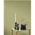 Linen wallpaper tea green - Casadeco Caractere 201177272