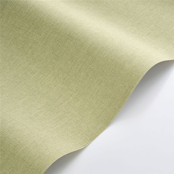 Linen wallpaper tea green - Casadeco Caractere 201177272