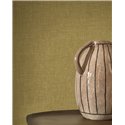 Casadeco|Papel pintado lino verde oliva|Imitacion Tela