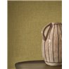 Linen wallpaper olive green - Casadeco Caractere 201177373