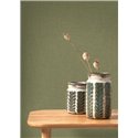 Linen wallpaper khaki green - Casadeco Caractere 201177404