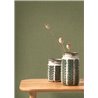 Linen wallpaper khaki green - Casadeco Caractere 201177404
