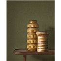 Linen wallpaper taiga green - Casadeco Caractere 201177997