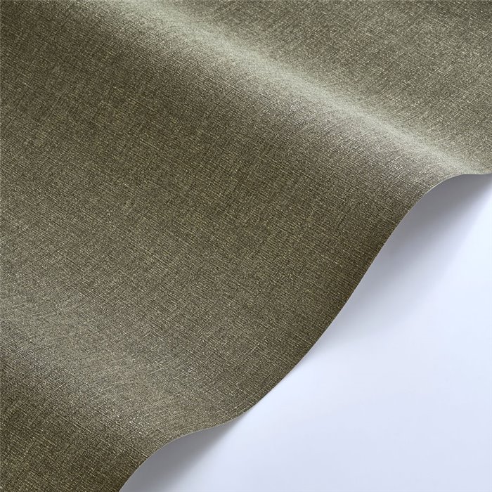 Casadeco|Papel pintado lino verde taiga|Imitacion Tela