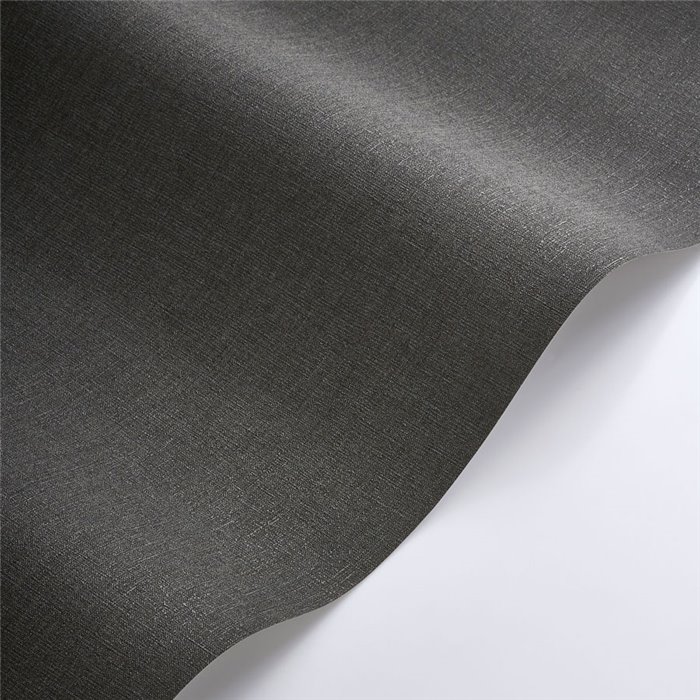 Casadeco|Papel pintado lino negro regaliz|Imitacion Tela