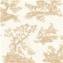 Casadeco|Tapete Toile de Jouy klassisch weiß beige|Les Belles Toiles de Jouy
