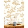 Tapete Toile de Jouy klassisch weiß beige - Casadeco Les Belles Toiles de Jouy 201691313