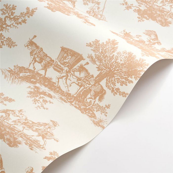 Casadeco|Tapete Toile de Jouy klassisch weiß beige|Les Belles Toiles de Jouy