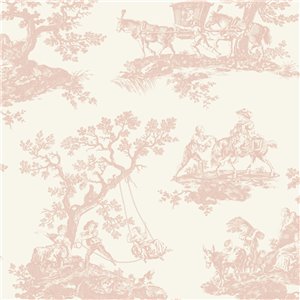 Classic Toile de Jouy wallpaper in white black - Casadeco Les Belles Toiles de Jouy 201699310